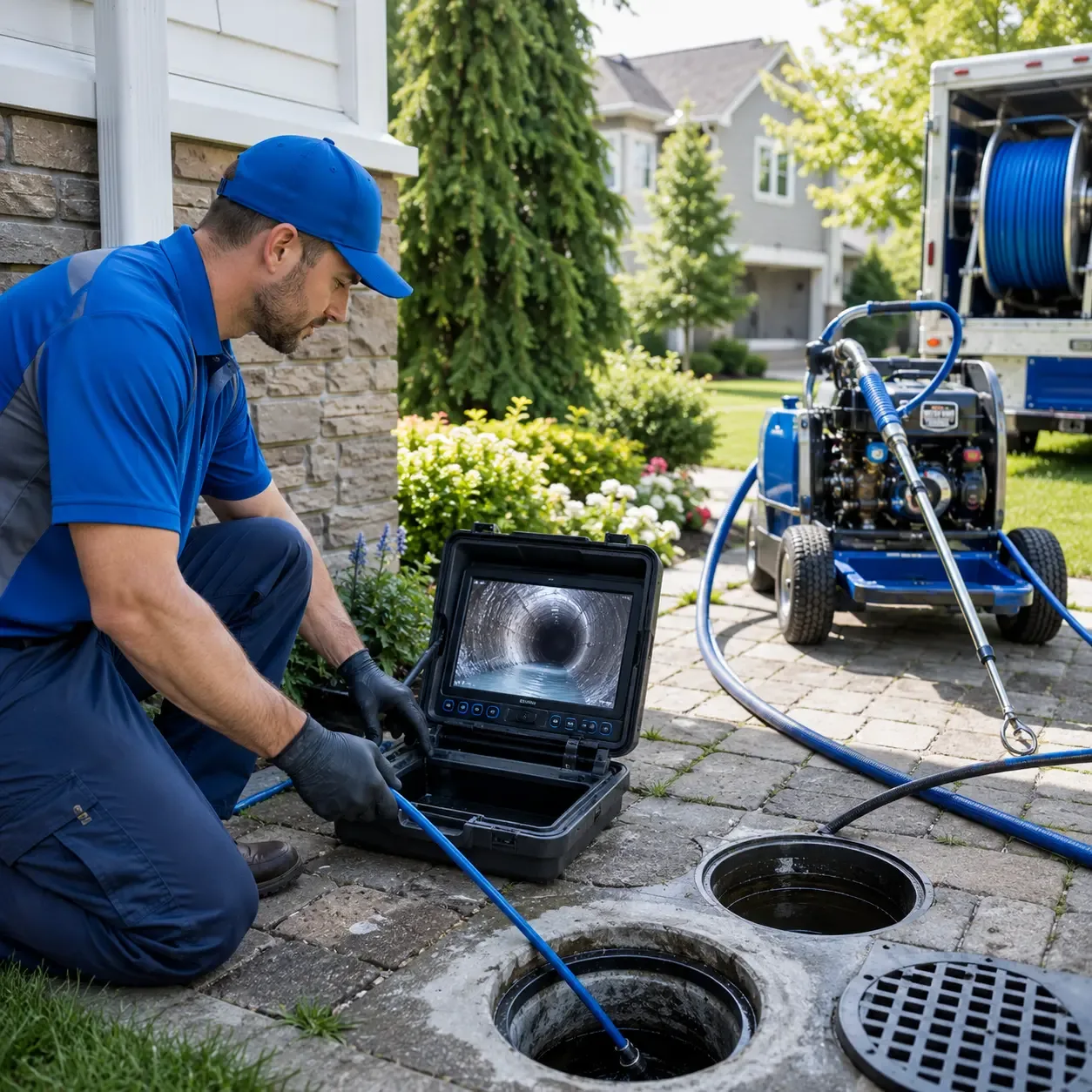 Outdoor drain cleaning professionals serving Evans Mills, NY